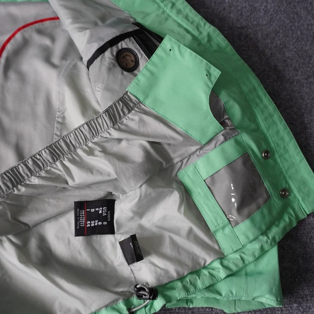 Marker Gore-Tex Hooded Ski Jacket Women's Size‎ 8 Waterproof Windproof Green